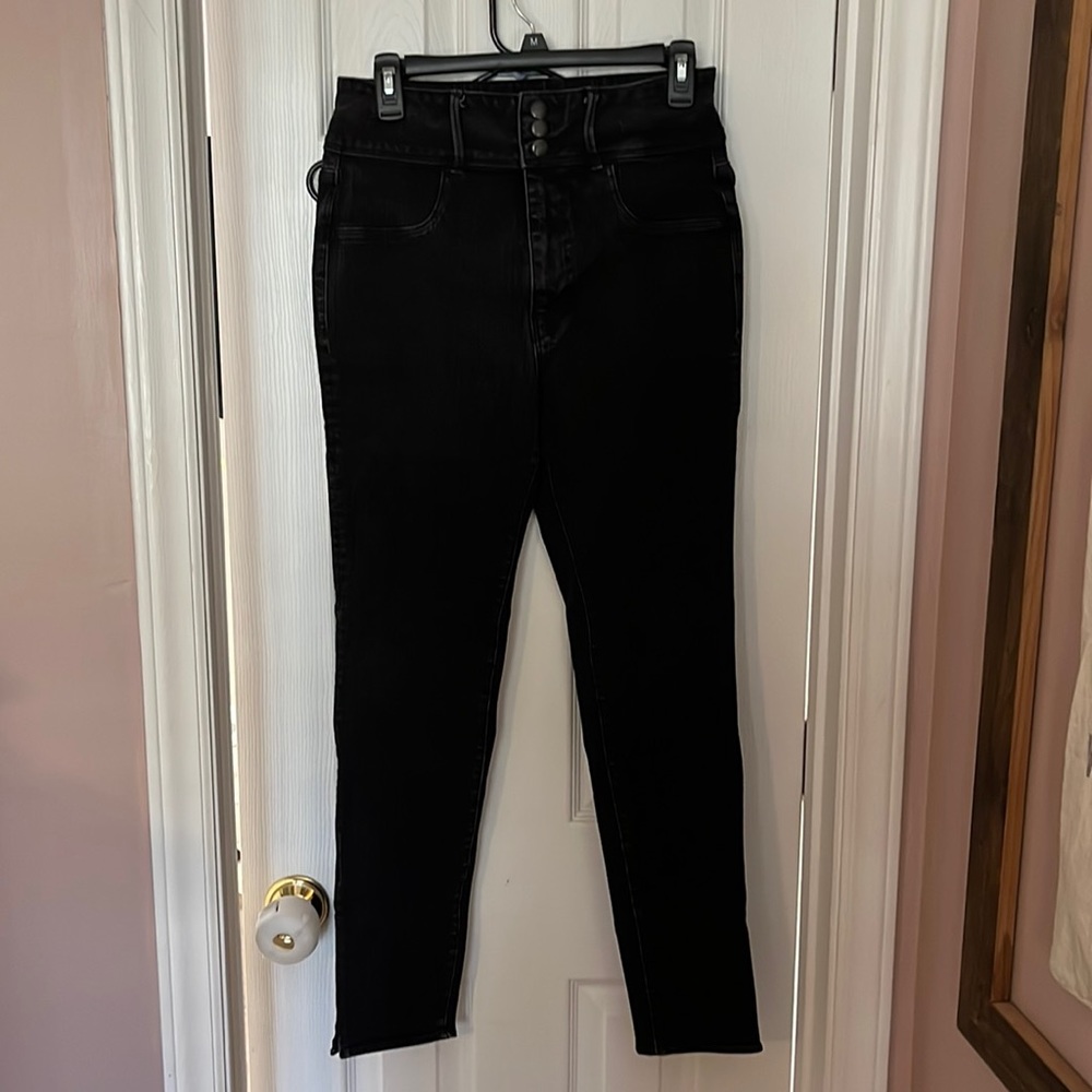 High rise black jeans